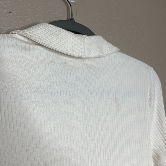 Madewell Curved-Hem Polo Cardigan Tee in Lighthouse - Picture 5 of 6